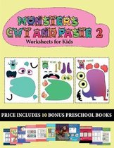 Worksheets for Kids (20 full-color kindergarten cut and paste activity sheets - Monsters 2)