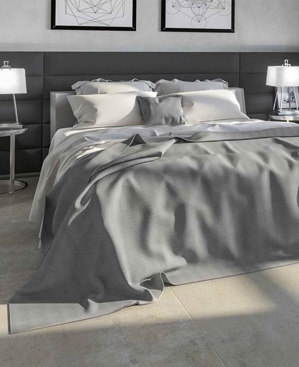 Heckettlane Bedsprei Valdez - 180x260 cm - Grey