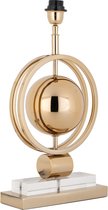 Tafellamp rond goud metaal glas blokvoet (r-000SP36871)