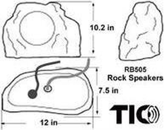 TIC RB505-SL - 6.5" Bluetooth5 Outdoor Rots-luidspreker 2x50W Slate Grey (Paar) — afbeelding 4