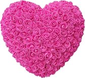 Rozen Hart 25 cm (zonder doos) - Moederdag - Valentijn - Verjaardag - Valentijnsdag - Roze