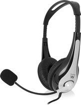 Ewent EW3565 hoofdtelefoon/headset Hoofdband USB Type-A Zwart, Wit