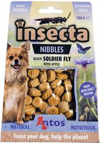 Insecta Nibbles Zwarte Soldatenvlieg & Appel Insecten Snacks Hondensnacks Black Soldier Fly Apple