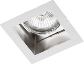 Berla modern inbouw armatuur - Vierkant - Chroom - Kantelbaar - 50W - Lichtbron GU10 - IP20 - Sfeerverlichting