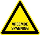 Waarschuwingssticker vreemde spanning 150 mm