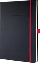 Sigel SI-CO660 Notitieboek Conceptum RED Edition Hardcover A4 Zwart Geruit