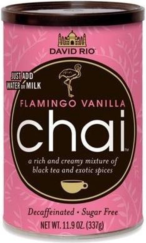 David Rio Chai Tea Latte Flamingo Vanilla Decaf (cafeïne- en suikervrij)