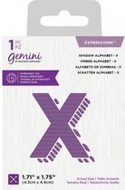 Gemini Expressions snijmal - Shadow Alphabet X