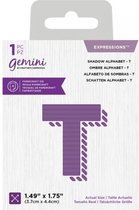 Gemini Expressions snijmal - Shadow Alphabet T