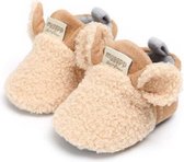 Lieve warme baby slofjes schoentjes met anti slip zooltjes  0-6 maanden.  Roze lichtblauw