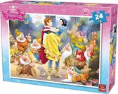 Disney Sneeuwwitje puzzel - kinder puzzel Disney Princess - prinsessenpuzzel- 24 Stuks