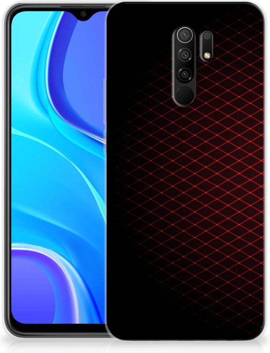 Xiaomi Redmi 9 TPU bumper Geruit Rood