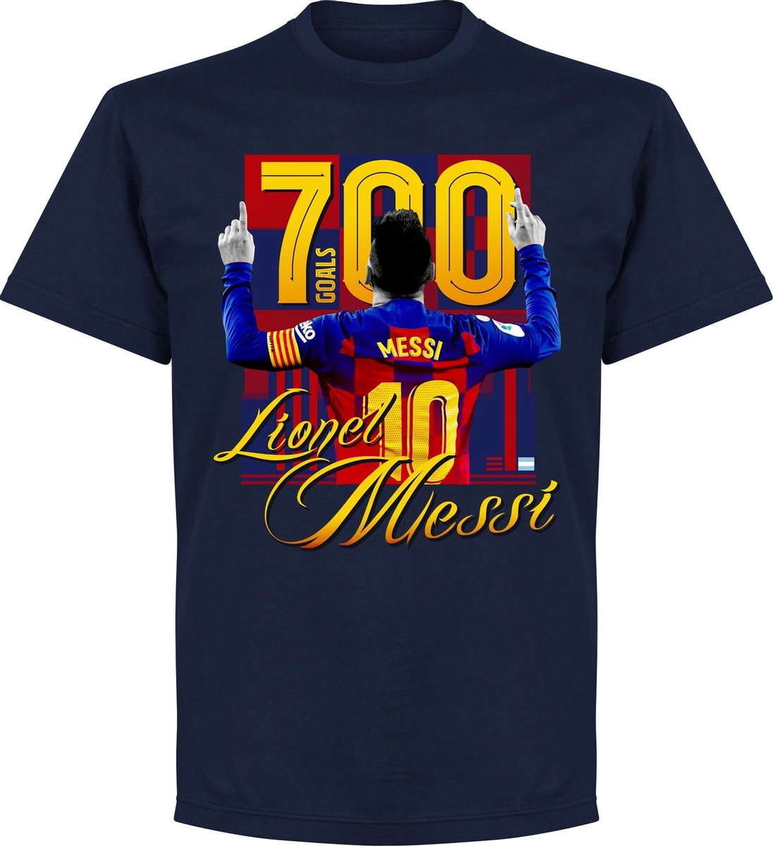 Messi Barcelona 700 Goals T-Shirt - Navy - Kinderen - 152