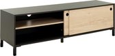 Gautier- TV Meubel Tv-meubel Jonah met 2 schuifdeuren - 40cm - Bruin; Zwart