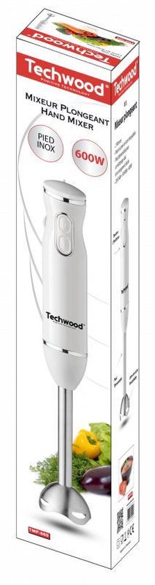 Techwood - Mixeur plongeant - blanc - Pied mixeur plongeant en acier  inoxydable | bol.com