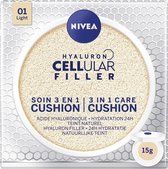 NIVEA Hyaluron CELLular Filler 3in1 Care Cushion Makeup SPF15 - 01 light