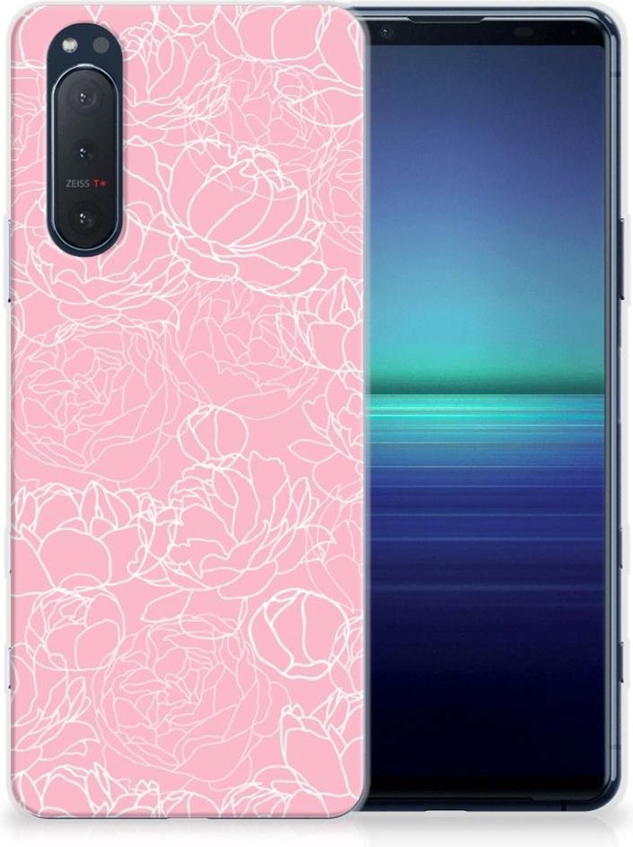 Sony Xperia 5II TPU Case White Flowers
