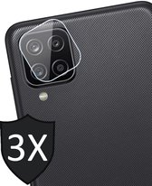 Camera Screenprotector geschikt voor Samsung A12 - 3x Screen Protector Glas