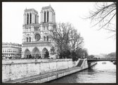 Notre Dame Parijs Black and White Poster - 30x40 cm - Studio Trenzy
