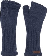 Knit Factory Cleo Gebreide Dames Vingerloze Handschoenen - Polswarmers - Jeans - One Size