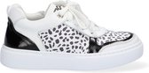 Braqeez 421303-600 Meisjes Lage Sneakers - Wit/Print - Leer - Veters