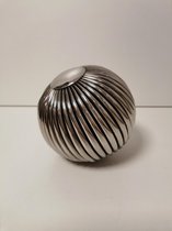 Boltze - Bol - Decoratie - zilver - Aluminium - Ø15cm - Ribbel