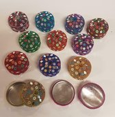 Bijouxdoosjes - set van 12 ronde doosjes - 5cm - Uitdeelcadeautjes - Eerste tandjes doosjes