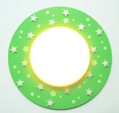 Funnylight baby en kinderlamp LED sterrenhemel lime groen - Trendy plafonniere voor de kids slaapkamer met glow in the dark sterren