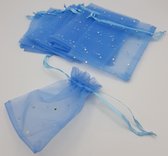 Cellofaan zakjes blauw 15 stuks 10x12 cm