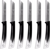 Solingen - couteau d'office super tranchant avec dentelé (6x) noir - blanc
