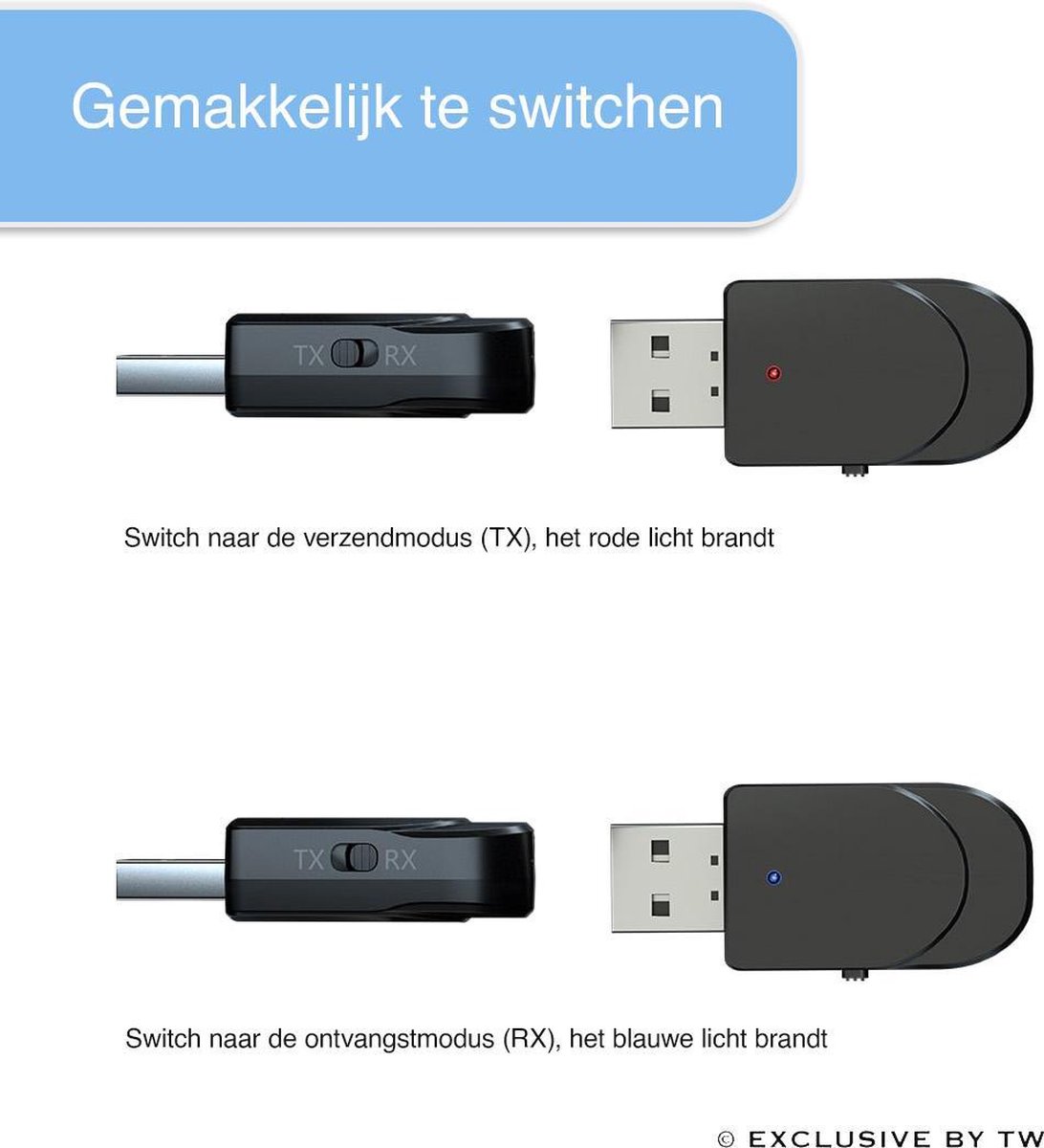 USB Dongle Bluetooth 5.0 Audio récepteur émetteur avec écran LCD