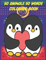 50 Animals 50 Words Coloring Book