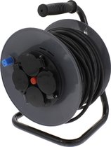 TQ4U kabelhaspel | 25 meter | neopreen kabel | 3x1 mm² | belastbaar tot 2300 watt