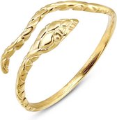 Twice As Nice Ring in goudkleurig edelstaal, slang  60