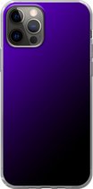 Apple iPhone 12 / Pro - Smart cover - Paars Zwart - Transparante zijkanten