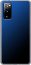 Samsung Galaxy S20FE - Smart cover - Blauw Zwart - Transparante zijkanten