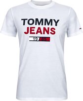 Tommy Hilfiger Jeans - T-shirt korte mouw - Classic Fit - Crew hals - 100% katoen - M - Wit