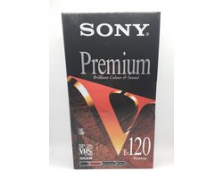 Sony V Premium E-120 VHS videocassette / Sealed Blanco.