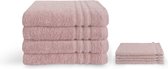 Byrklund badgoedset - 4x Handdoek + 4x Washand - 100% katoen - Oud Roze