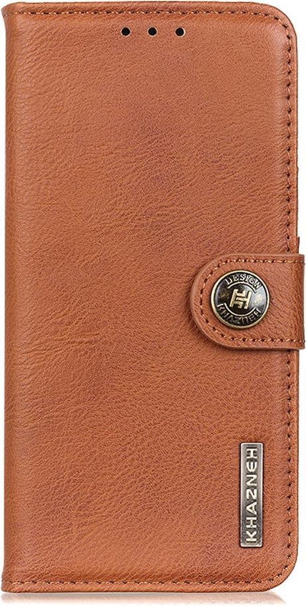 Retro bruin book case hoesje Telefoonhoesje geschikt voor Samsung Galaxy A52