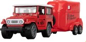 Toi-toys Jeep Off-road Junior 4 Cm Metaal Rood 2-delig