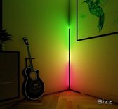 LED Vloerlamp moderne staande lamp | Sfeerlicht | Dimbaar met afstandsbediening | RGB | Zwart