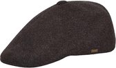 Voorgevormde heren pet winter flatcap kleur antraciet maat S 55 centimeter