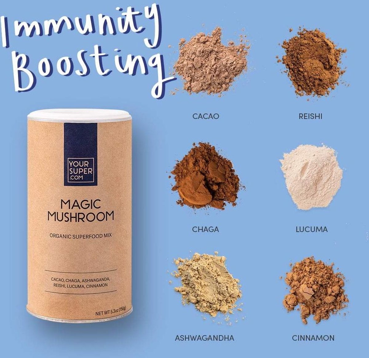 Your Super - MAGIC MUSHROOM - Organic Superfood Mix - Plantaardig - Verbeter humeur en immuunsysteem