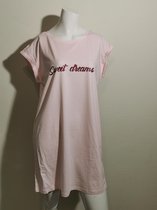 Pyjama t-shirt lang roze M