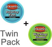 O'Keeffe's Working Hands & Healthy Feet: Hand & Foot Cream Jar Set - Twin Pack