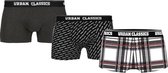 Urban Classics Boxershorts set -L- 3-Pack Zwart/Wit