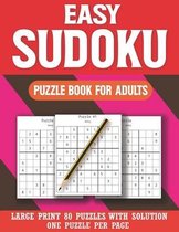 Easy Sudoku Puzzle Book For Adults