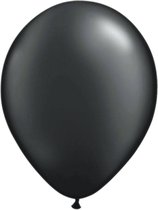 Zwarte Metallic Ballonnen 30cm - 50 stuks
