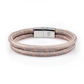 Armband Heren Touw Taupe Grijs Dames Heren 21,5cm Galeara Design NOA Festival